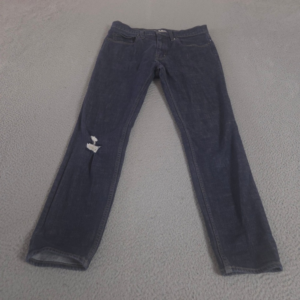 Goodfellow & Co Jeans Mens 32x31 Dark Wash Skinny Total Flex Distressed Denim